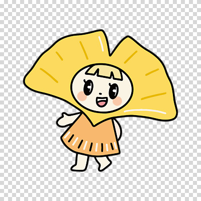 편집이미지 캐릭터 누끼 사람없음 노란색 은행잎 PNG 컬러 잎 파일형식