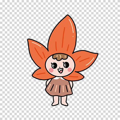 편집이미지 캐릭터 단풍 누끼 사람없음 빨간색 뒷짐 PNG 컬러 잎 모션 파일형식