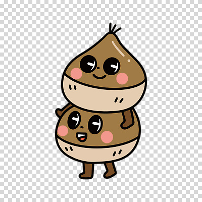 편집이미지 누끼 사람없음 갈색 목마 승차 밤 PNG 밤캐릭터 캐릭터 컬러 모션 견과류 파일형식