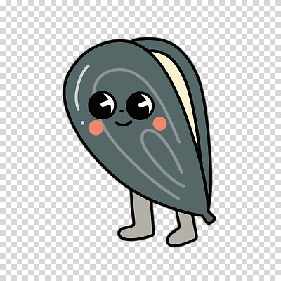 편집이미지 누끼 사람없음 홍합 PNG 해물캐릭터 캐릭터 어패류 파일형식