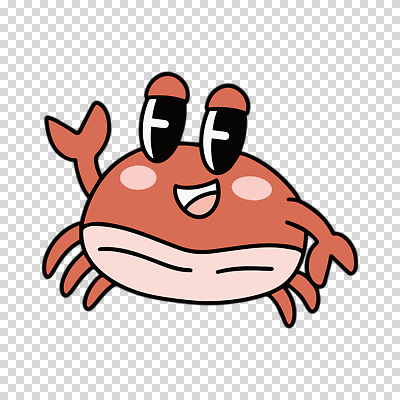 편집이미지 누끼 사람없음 빨간색 꽃게 PNG 꽃게캐릭터 집게발 해물캐릭터 캐릭터 컬러 게 파일형식