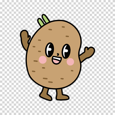 편집이미지 감자 누끼 사람없음 갈색 만세 PNG 감자캐릭터 캐릭터 컬러 채소 모션 파일형식