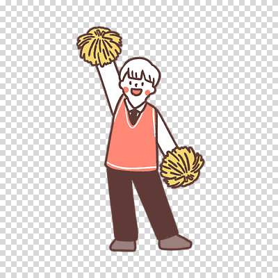 전신 편집이미지 남자 교복 응원 청소년 한명 들기 누끼 응원수술 PNG 1 옷 모션 사람 응원용품 파일형식