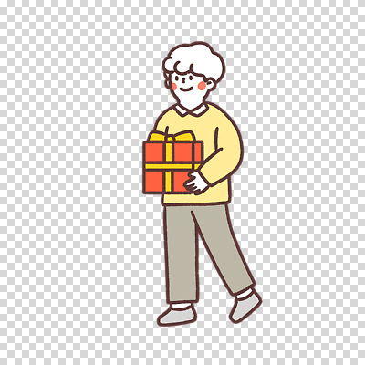 1 모션 선물 사람 상자 파일형식 들기 선물상자 전신 한명 남자 편집이미지 PNG 누끼