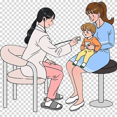 전신 편집이미지 여자 남자 어린이 의자 청진기 안기 들기 누끼 앉기 세명 무서움 소아과 PNG 소아과의사 모자관계 감정 아들 가구 가족 의료기기 모션 엄마 병원 사람 의사 파일형식