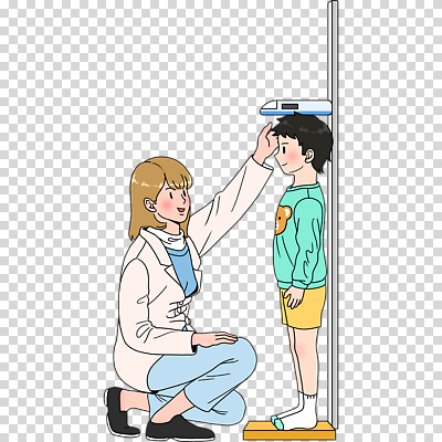 전신 편집이미지 여자 남자 어린이 누끼 앉기 두명 소아과 키재기 웅크림 PNG 손뻗기 소아과의사 신장측정기 의료기기 모션 병원 사람 의사 측정 키_신체 파일형식