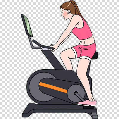 전신 편집이미지 여자 한명 누끼 운동복 헬스사이클 헬스 PNG 1 옷 사람 운동 운동기구 파일형식