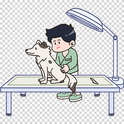 1 모션 사람 반려동물 의사 개 파일형식 쓰다듬기 한명 남자 전신 수의사 강아지 조명 수술대 편집이미지 PNG 누끼