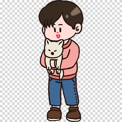 1 모션 사람 반려동물 개 파일형식 강아지 안기 들기 전신 한명 남자 편집이미지 PNG 누끼