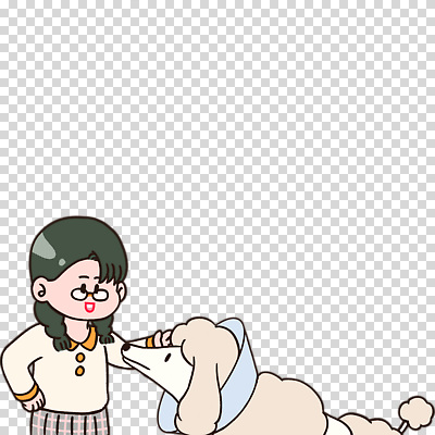 1 포즈 모션 사람 반려동물 개 파일형식 반려용품 넥카라 강아지 쓰다듬기 상반신 허리손 한명 여자 편집이미지 PNG 누끼