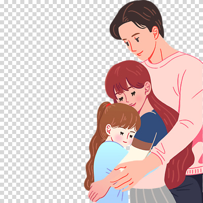 감정 관계 안기 사람 파일형식 세명 사랑 포옹 가족 여자 남자 어린이 편집이미지 PNG 누끼