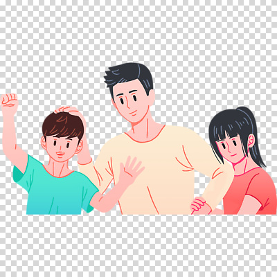 관계 모션 사람 인사 파일형식 세명 어린이 상반신 쓰다듬기 손인사 손들기 가족 여자 남자 편집이미지 PNG 누끼