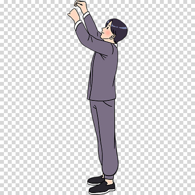 1 모션 사람 파일형식 전신 손뻗기 한명 남자 편집이미지 PNG 누끼