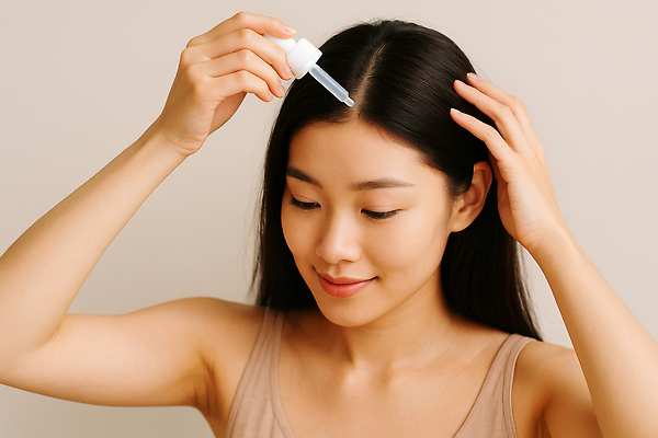 JPG 편집이미지 여자 한명 미소 들기 상반신 성인 약 스포이트 탈모 의료성형뷰티 성인여자한명만 편집실사 머리짚기 AI인물포토 AI콘텐츠 1 의학 모션 표정 사람 CG 증상 피펫 여자한명만 성인여자만 파일형식 AI포토