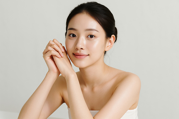 JPG 모델 편집이미지 여자 한명 미소 상반신 성인 뷰티 손모으기 의료성형뷰티 성인여자한명만 편집실사 물광 AI인물포토 AI콘텐츠 1 표정 사람 손짓 CG 여자한명만 성인여자만 파일형식 AI포토