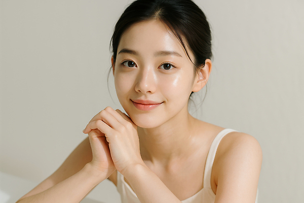 JPG 모델 편집이미지 여자 한명 미소 상반신 성인 뷰티 손모으기 의료성형뷰티 성인여자한명만 편집실사 물광 AI인물포토 AI콘텐츠 1 표정 사람 손짓 CG 여자한명만 성인여자만 파일형식 AI포토