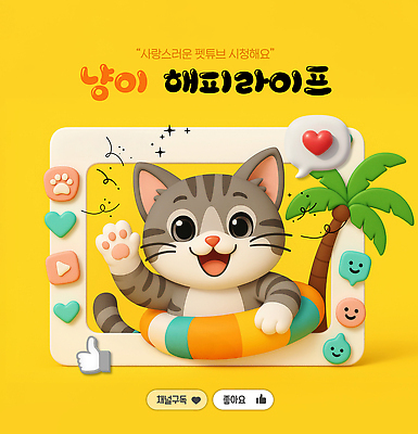 PSD 편집이미지 행복 미소 사람없음 일상 라이프 반짝임 야자수 노란색 3D 손들기 고양이 하트 따봉 튜브 구독 좋음 브이로그 유튜브 이미지편집 편집3D 모양 나무 라이프스타일 감정 컬러 컨셉 포유류 모션 표정 생활 반려동물 최고 디지털합성 동영상 파일형식