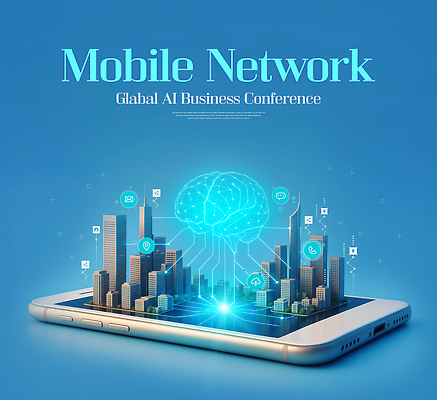PSD 편집이미지 모바일 사람없음 파란색 스마트폰 뇌 미래도시 전자회로 홀로그램 네트워킹 이미지편집 컬러 미래 핸드폰 스마트기기 도시 네트워크 회로판 파일형식