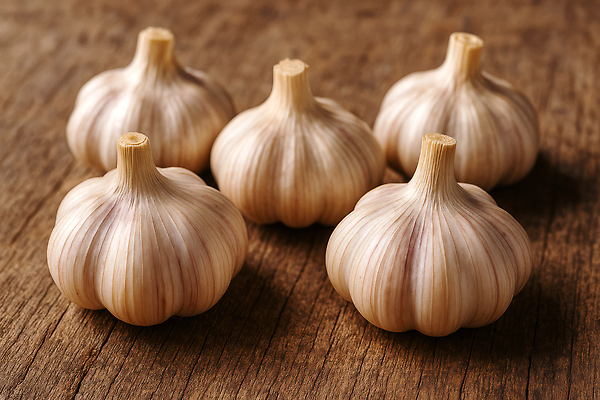 JPG 편집이미지 식재료 마늘 사람없음 나무탁자 통마늘 편집실사 AI포토 AI콘텐츠 채소 탁자 CG 파일형식