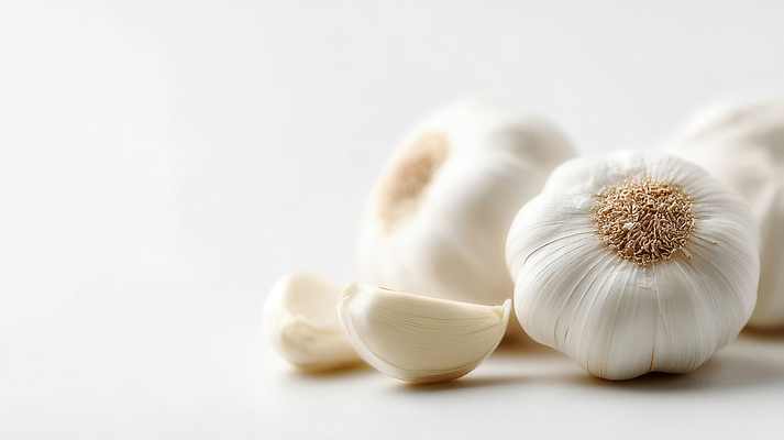 JPG 편집이미지 조각 식재료 마늘 사람없음 흰색 통마늘 편집실사 AI포토 AI콘텐츠 컬러 채소 CG 파일형식