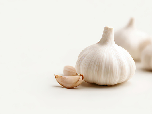 JPG 편집이미지 조각 식재료 마늘 사람없음 흰색 통마늘 편집실사 AI포토 AI콘텐츠 컬러 채소 CG 파일형식