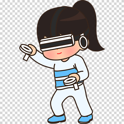 전신 편집이미지 여자 한명 들기 누끼 PNG VR기기 1 모션 사람 기계 가상현실 파일형식