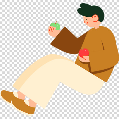 전신 편집이미지 남자 한명 들기 누끼 앉기 사과 PNG 1 과일 모션 사람 파일형식