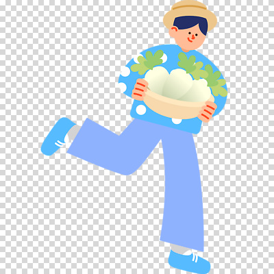 전신 편집이미지 남자 한명 들기 누끼 달리기 바구니 무 밀짚모자 PNG 모자_잡화 1 모션 뿌리채소 사람 파일형식
