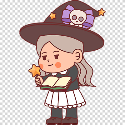 전신 편집이미지 여자 해골 한명 들기 누끼 책 마녀 마녀모자 PNG 모자_잡화 1 모션 뼈 사람 파일형식