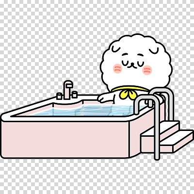 편집이미지 누끼 사람없음 기댐 목욕탕 강아지 개캐릭터 PNG 반신욕 동물캐릭터 모션 반려동물 목욕 개 파일형식