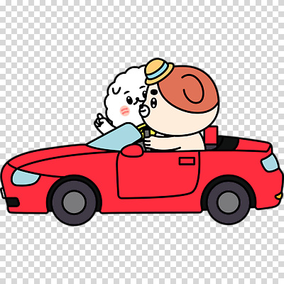 편집이미지 모자 미소 누끼 사람없음 운전 가리킴 강아지 승차 오픈카 개캐릭터 PNG 잡화 동물캐릭터 모션 승용차 표정 손짓 반려동물 개 파일형식