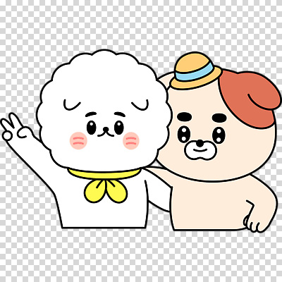 편집이미지 모자 어깨동무 미소 누끼 사람없음 스카프 강아지 브이 개캐릭터 PNG 잡화 동물캐릭터 포즈 표정 손짓 반려동물 목도리 개 파일형식
