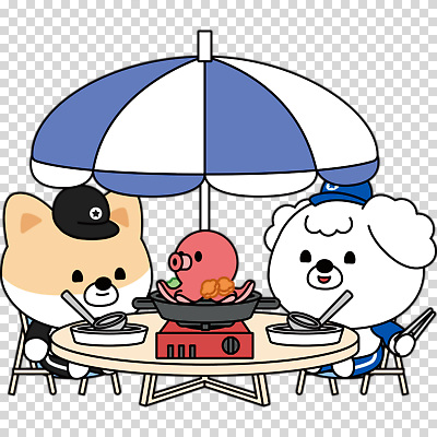 편집이미지 그릇 의자 젓가락 탁자 미소 들기 누끼 사람없음 파라솔 강아지 버너 국자 문어 개캐릭터 보양식 해물탕 PNG 캡모자 모자_잡화 식기 음식 동물캐릭터 가구 모션 주방용품 연체동물 수저 표정 반려동물 수중동물 개 몸보신 파일형식