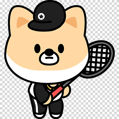 편집이미지 들기 누끼 사람없음 배드민턴라켓 강아지 집중 개캐릭터 PNG 캡모자 모자_잡화 동물캐릭터 컨셉 모션 반려동물 라켓 개 파일형식