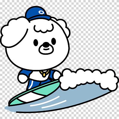 편집이미지 파도 팔벌리기 미소 누끼 사람없음 서핑보드 서핑 강아지 개캐릭터 PNG 캡모자 모자_잡화 바다 동물캐릭터 모션 표정 반려동물 수상스포츠 보드_스포츠 개 파일형식