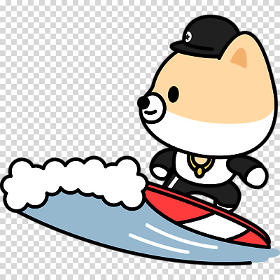 편집이미지 파도 팔벌리기 미소 누끼 사람없음 서핑보드 서핑 강아지 균형 개캐릭터 PNG 캡모자 모자_잡화 바다 동물캐릭터 모션 표정 반려동물 수상스포츠 보드_스포츠 개 파일형식