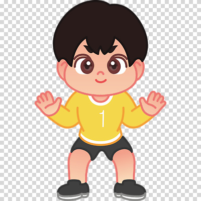 전신 편집이미지 남자 어린이 한명 미소 누끼 소년 손들기 골키퍼 PNG 소년한명만 1 모션 운동선수 표정 사람 남자한명만 소년만 파일형식