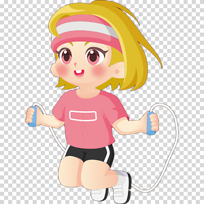 전신 편집이미지 여자 어린이 한명 미소 누끼 소녀 운동복 점프 잡기 머리띠 줄넘기 PNG 소녀한명만 1 옷 장신구 모션 표정 사람 운동 여자한명만 소녀만 파일형식