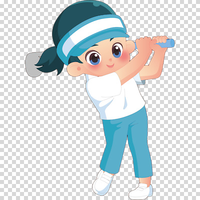 전신 편집이미지 모자 여자 어린이 골프 한명 미소 들기 누끼 소녀 골프채 스윙 PNG 소녀한명만 1 잡화 포즈 모션 골프용품 표정 사람 구기 여자한명만 소녀만 파일형식