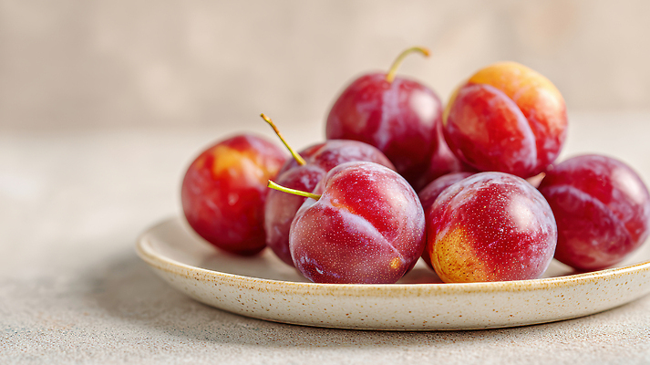 JPG 편집이미지 접시 열매 여름음식 사람없음 신선 자두 제철과일 편집실사 AI포토 AI콘텐츠 식물 식기 음식 과일 CG 제철 파일형식 여름_계절