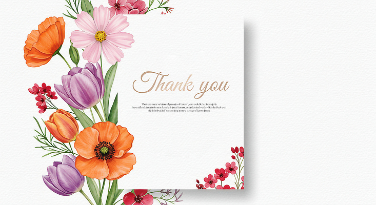 PSD 편집이미지 잎 프레임 사람없음 튤립 화려 감사 땡큐 아네모네 이미지편집 카드프레임 식물 꽃 감정 컨셉 파일형식