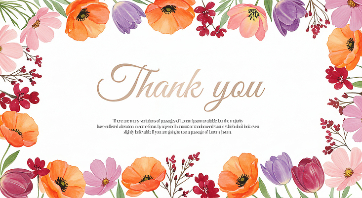 PSD 편집이미지 잎 프레임 사람없음 튤립 화려 감사 땡큐 아네모네 이미지편집 카드프레임 식물 꽃 감정 컨셉 파일형식