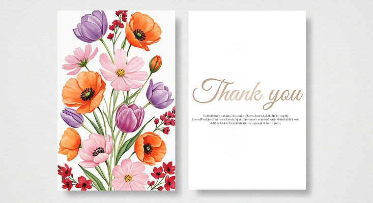 PSD 편집이미지 프레임 사람없음 튤립 화려 꽃봉오리 감사 땡큐 아네모네 이미지편집 카드프레임 꽃 감정 컨셉 파일형식