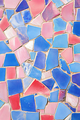 JPG 편집이미지 분홍색 패턴 사람없음 파란색 타일 타일모양 타일바닥 타일벽 편집실사 AI포토 AI콘텐츠 모양 벽 컬러 무늬 바닥 CG 파일형식