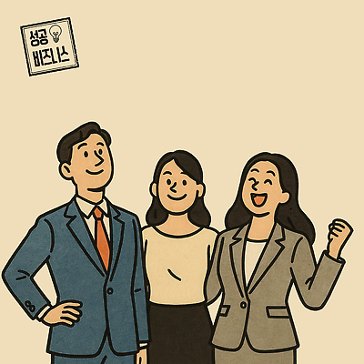 PSD 여자 남자 허리손 일러스트 성공 협력 미소 웃음 정장 성인 세명 손들기 파이팅 기쁨 비즈니스맨 비즈니스우먼 감싸기 성인만 국내일러스트 옷 감정 포즈 컨셉 비즈니스 모션 표정 사람 직장인 파일형식