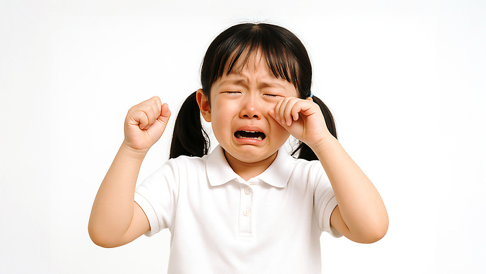 JPG 편집이미지 여자 어린이 양갈래머리 한명 소녀 상반신 손들기 슬픔 흰색 울음 눈물 의료성형뷰티 소녀한명만 편집실사 AI인물포토 AI콘텐츠 1 헤어스타일 감정 컬러 모션 표정 사람 CG 여자한명만 소녀만 파일형식 AI포토