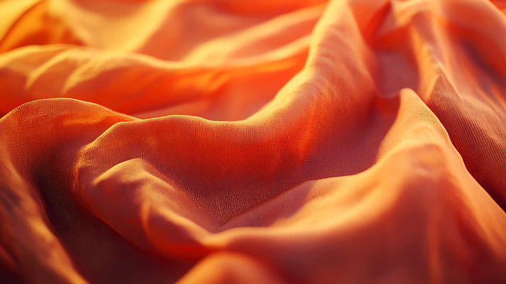 JPG 편집이미지 백그라운드 근접촬영 사람없음 주황색 주름 천 질감 패브릭 편집실사 AI포토 AI콘텐츠 뷰포인트 컬러 직물 CG 파일형식