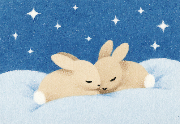 JPG 일러스트 베개 밤하늘 사람없음 파란색 반짝임 눕기 귀여움 이불 잠 질감 꿈나라 달나라 동물가족 별나라 얼굴맞대기 국내일러스트 AI일러스트 AI콘텐츠 컬러 컨셉 가족 침구 모션 하늘 꿈 야간 파일형식