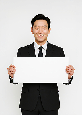 JPG 편집이미지 남자 종이 한명 미소 들기 정장 상반신 성인 팻말 비즈니스맨 의료성형뷰티 성인남자한명만 카피스페이스 편집실사 AI인물포토 AI콘텐츠 1 옷 비즈니스 모션 프레임 표정 사람 공백 직장인 CG 남자한명만 성인남자만 파일형식 AI포토