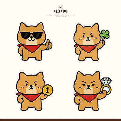 허리손 프로포즈 일러스트 미소 들기 사람없음 선글라스 갈색 귀여움 스카프 우승 자신감 네잎클로버 메달 따봉 다이아몬드반지 시바견 일러캐릭터 AI파일 식물 캐릭터 감정 안경 컬러 포즈 컨셉 모션 표정 목도리 반지 최고 개 클로버 상_상패 파일형식 벡터
